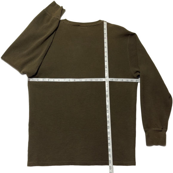 🔥Ralph Lauren Moss Green Sleepwear Night Shirt with Orange Pony Size XL - Picture 4 of 8